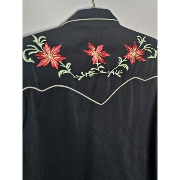 Scully Western Shirt Men's Large Embroidered Pearl Snap Cowgirl Cowboy - Picture 4 of 11